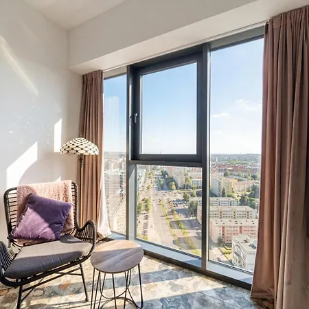 Ans Hanza Tower - 22nd Floor With View, Swimming Pool, Sauna, Jacuzzi, Viewing Terrace Lägenhet Szczecin